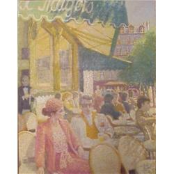 Louis Fabien (b. 1924) French, DEUX MAGOTS, c. 1979, oil painting on canvas, 36 1/4 x 28 3/4",...