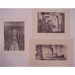 Richard Florsheim, John Kelly, Richard Harris (three), BRIDGE LIGHTS, lithograph, signed in pen...