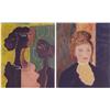 Image 1 : French School (20th Century) (two), TWO FIGURES AFTER BRAQUE; PORTRAIT AFTER RENOIR, two, each...