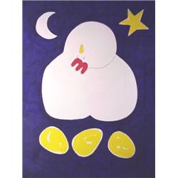 Gavco (20th Century) American, BIRD ON EGGS, 1991, oil painting on canvas, 48 x 36", signed and...