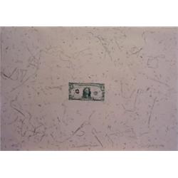 David Gilhooly (b. 1943) Canadian, ONE RECONSTITUTED FROG SKIN, 1988, color lithograph on $ shr...