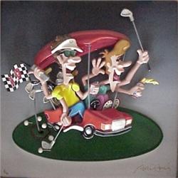 Roark Gourley (20th Century) American, GOLFERS, mixed media cast resin multiple, numbered editi...