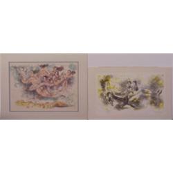 Chaim Gross (1904-1991) American (two), THE MOTHER, 1967, color lithograph, signed in pencil, f...