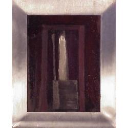 Behzah Hagheri (20th Century), UNTITLED #8, 1988, acrylic painting on wood, 15 x 11 1/4", signe...