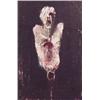 Image 1 : M'liz Keefe (20th Century) American, THE SCREAM, oil with tar and sand on canvas, 40 x 26", fra...