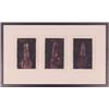 Image 1 : M'liz Keefe (20th Century) American, HAVING A PENIS HURTS, triptych, each oil on paper, 8 1/2 x...