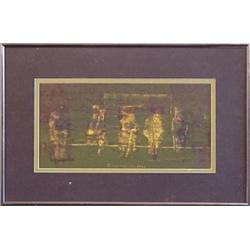 M'liz Keefe (20th Century) American, JANUARY 20, 1991, acrylic painting on paper, 6 x 12", fram...