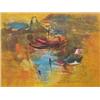 Image 1 : LeBaDang (b. 1922) Vietnamese/French, BOATS, color lithograph, signed in pencil, from the numbe...