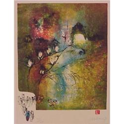 LeBaDang (b. 1922) Vietnamese/French, CLAIR MATIN, color lithograph, signed in pencil, from the...