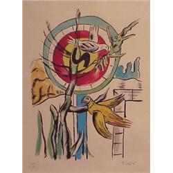 Fernand Leger (1881-1955) French, LES DEUX OISEAUX from La Ville, 1952, color lithograph, with...