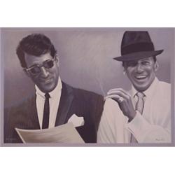 Macchio (20th Century) American, DEAN MARTIN & FRANK SINATRA, screenprint on canvas, signed, th...