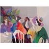 Image 1 : Issac Maimon (20th Century) American, SOCIETY WOMEN, color screenprint, richly inked, signed in...