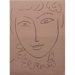 Henri Matisse (1869-1954) French, PORTRAIT FROM POEMS, lithograph, sheet 13 x 9 1/2", from the...