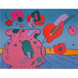 Peter Max (b. 1937) German, PINK FLOWER POT, 1978, color screenprint, signed in pencil, from th...