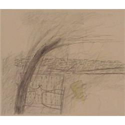 Wes Mills (b. 1960) American, CUP, pencil drawing on paper, 4 1/2 x 5 1/2", signed on verso?, f...