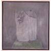 Image 1 : Wes Mills (b. 1960) American, GET OUT CREEP, 1992, graphite and color pencil on board, 11 x 10...