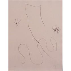 Joan Miro (1893-1983) Spanish, JOURNAL D'UN GRAVURE series (C.200), 1975, etching, signed in pe...