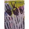 Image 1 : Alois Mosbacher (b. 1954) Austrian, THREE BLACK FACES, tempera on paper, 16 1/2 x 11 1/2", sign...