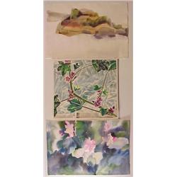 Barbara Nechis & Hartley Gurreny (20th Century) American (three), FLORAL IMPRESSIONS; LANDSCAPE...