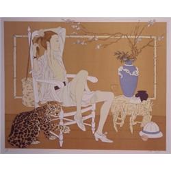 Philippe Noyer (1917-1985) French, BLUE VASE, color lithograph, signed in pencil, from the numb...