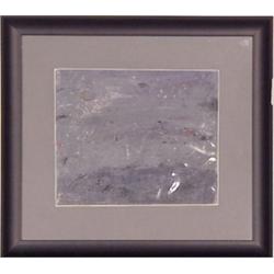Outsider Art (20th Century), UNTITLED, oil on paper and acetate, 9 x 10 1/2", signed 'Ben****',...