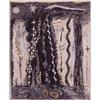 Image 1 : Outsider Art signed PWF, ABSTRACT BLACK AND WHITE, 1986, acrylic painting on paper, 26 x 24", s...