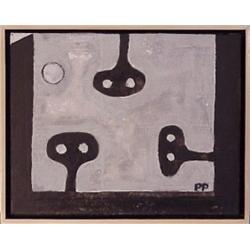 Peter Parks (b. 1947) American, KEYS, acrylic painting on canvas, 11 x 14", signed lower right,...