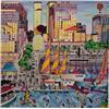 Image 1 : Linnea Pergola (20th Century) American, MANHATTAN SURFING CLUB, color screenprint, signed in pe...