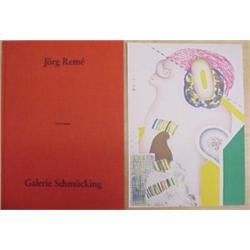 Jorg Reime (20th Century), FANCY GIRL, color lithograph, signed in pencil, sheet 11 3/4 x 8 1/4...