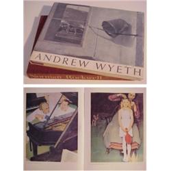 Books: Norman Rockwell & Andrew Wyeth (two), NORMAN ROCKWELL, Buechner, Abrams, tipped color pl...