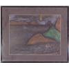 Image 1 : Roxy (20th Century), DARK LANDSCAPE, color pastel on paper, 10 x 13", signed lower right, frame...