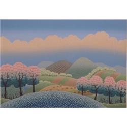 Ivan Rubizan (20th Century) American, COUNTRYSIDE, color screenprint, signed in pencil, from th...