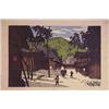Image 1 : Kiyoshi Saito (1907-1992) Japanese, VILLAGE, color woodblock print, signed in pencil, image 9 1...