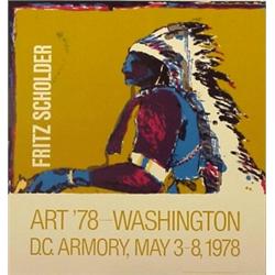 Fritz Scholder (b. 1937) American (eight), WASHINGTON ART EXPO, 1978, color lithograph poster,...