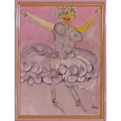 Jon Serl (1894-1993) American, BALLERINA, acrylic painting on canvas, 24 x 18", signed lower ri...