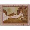 Image 1 : Suarez (20th Century), RECLINING WOMAN, oil painting on board, 12 1/2 x 19", signed lower left,...