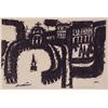 Image 1 : Carol Summers (b. 1925) American, THE VATICAN SEEN FROM THE AIR, blockprint, signed in pencil,...