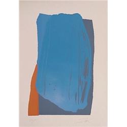 Larry Zox (b. 1936) American, UNTITLED (Blue), color screenprint, signed in pencil, from the nu...