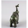 Image 2 : Chinese Green Hardstone Carved Elephant Statue