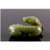 Image 3 : Chinese Russet and Green Jade Carved Beast Toggle