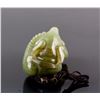 Image 4 : Chinese Russet and Green Jade Carved Beast Toggle