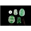 Image 1 : 5 PC Assorted Burma Green Jadeite Carved Pendant