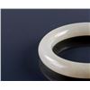 Image 2 : Chinese Hetian White Jadeite Bangle with Record