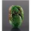 Image 3 : Burma Green and Russet Jadeite Carved Toggle