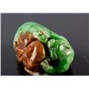 Image 5 : Burma Green and Russet Jadeite Carved Toggle