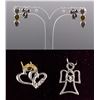 Image 1 : Set of Diamond Earrings & Diamond Pendant