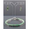 Image 3 : Set of Emerald Earrings & Bracelet CRV $2242