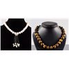 Image 1 : Set of Tiger Eye & Pearl Necklace CRV $1405