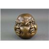 Image 1 : Chinese Bronze Four-Face Figure Head with Mark