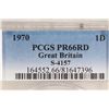 Image 3 : 1970 GREAT BRITAIN 1 PENNY PCGS PR66RD